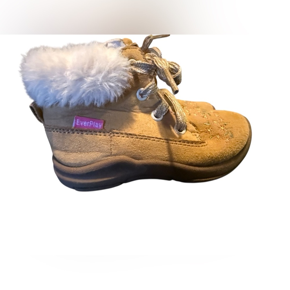 OshKosh B'gosh Camel‎ Brown Faux Fur Booties Toddler girl Sz 6